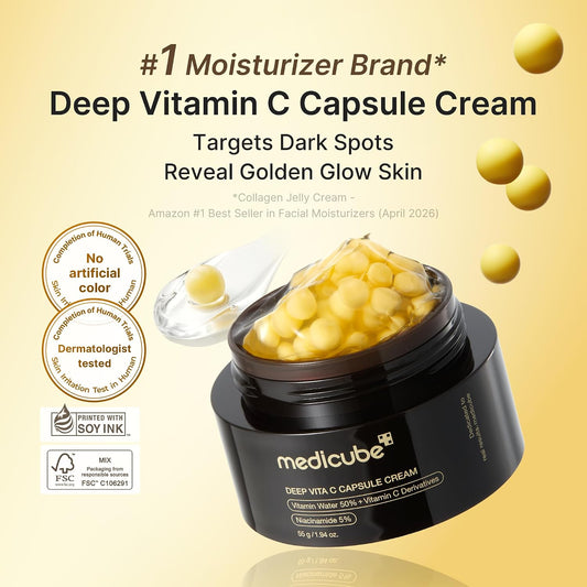 medicube - Deep Vita C Capsule Cream - Vitamin C moisturizing cream - 55g