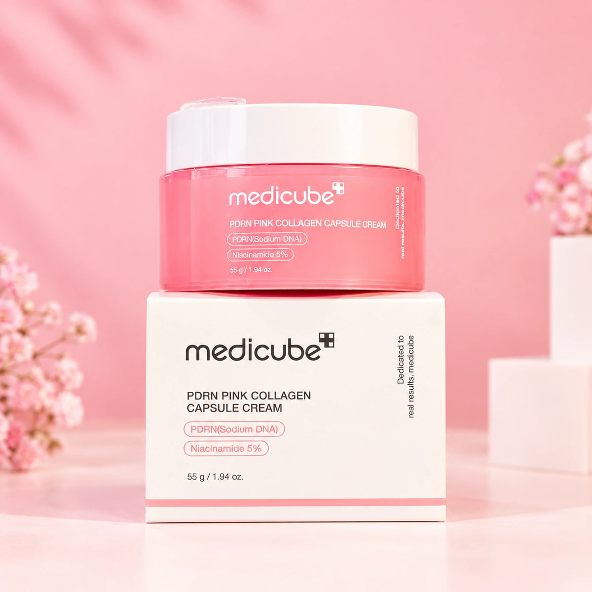 Medicube PDRN Pink Collagen Capsule Cream – 55g | Niacinamide 5% & Skin Hydration Cream