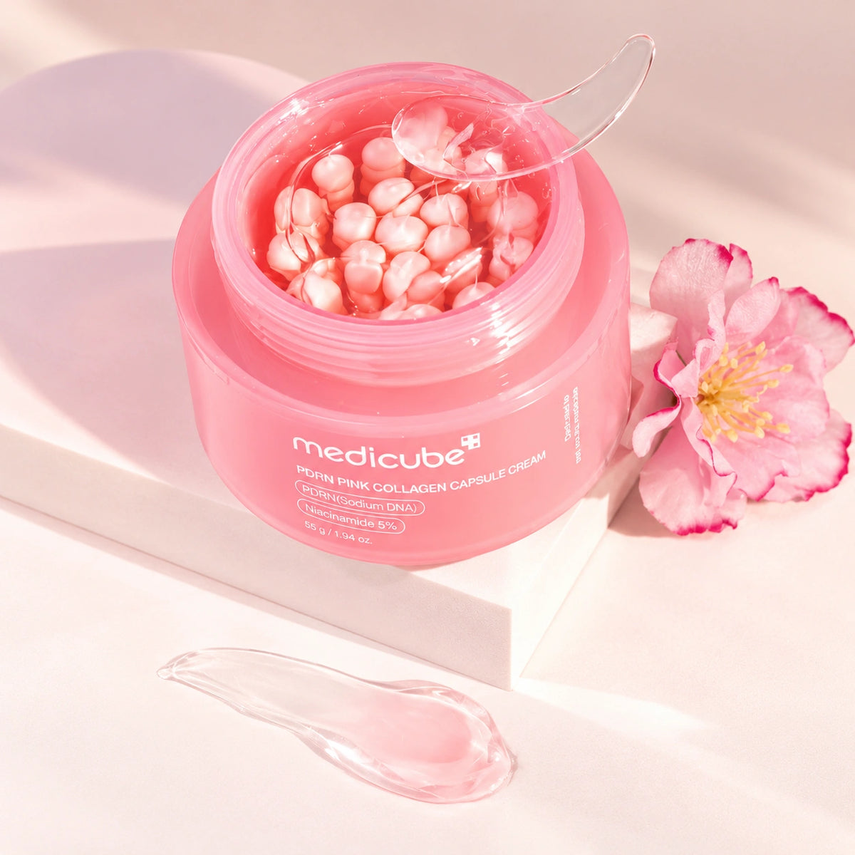 Medicube PDRN Pink Collagen Capsule Cream – 55g | Niacinamide 5% & Skin Hydration Cream