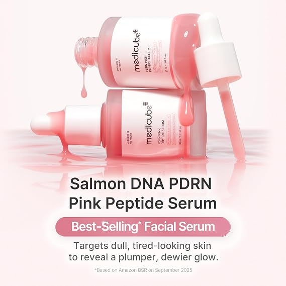 medicube PDRN Pink Peptide Serum with Salmon DNA, Firmer, Even-Looking Skin