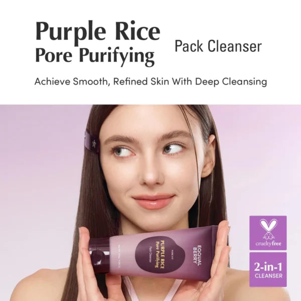 Eqqual berry Purple Rice Pore Purifying Pack Cleanser 130g